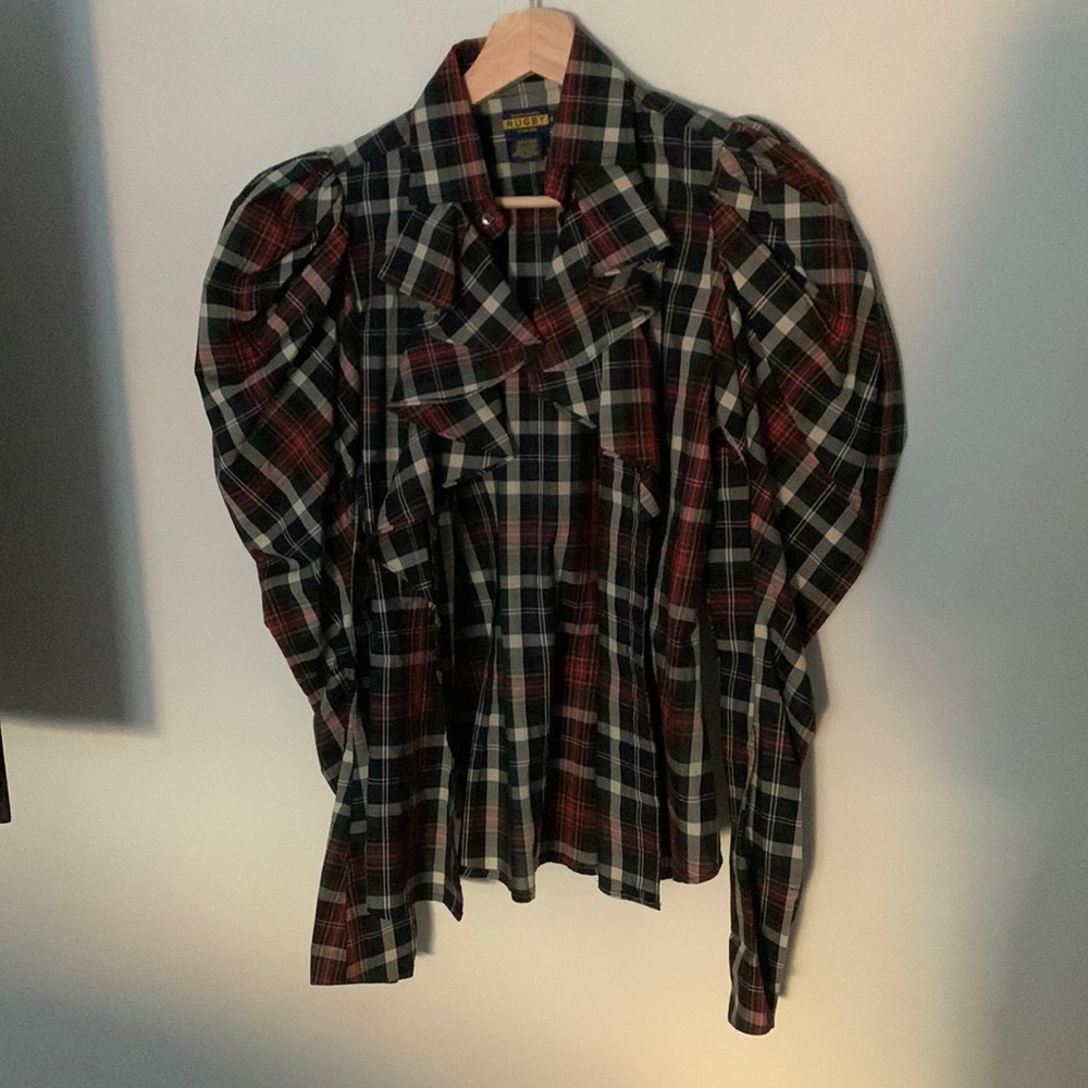 Rugby by Ralph Lauren Plaid Ruffle Shirt 2